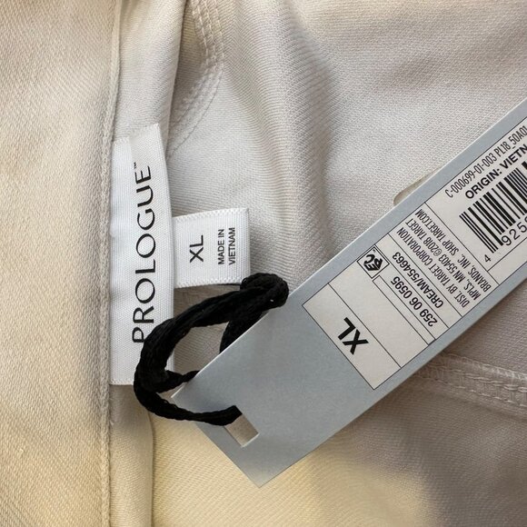 Prologue Open Front Drape Lapel Coat in Cream XL - Picture 5 of 6